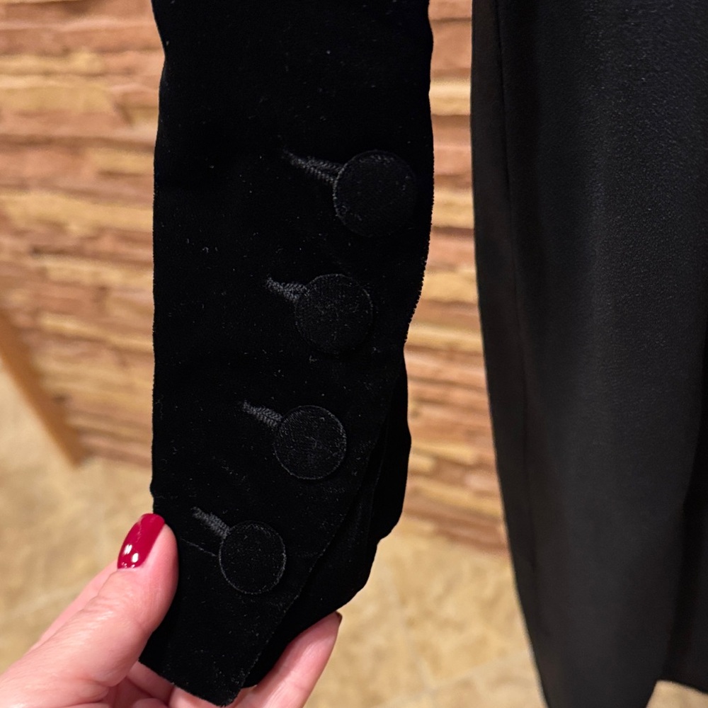 SONIA RYKIEL MADE IN FRANCE 🇫🇷 Black Velvet Blazer - Picture 11 of 11